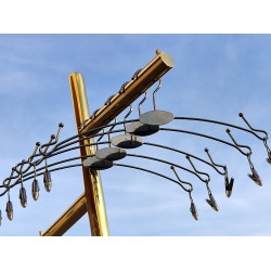 Плечики-вішалка для білизни (чорний хром с прищіпками)